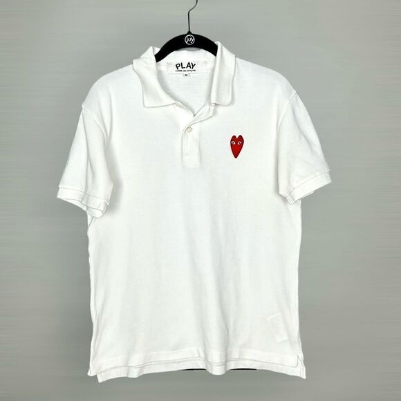 Comme Des Garçons PLAY Polo Shirt Tee
White Cotton Short Sleeve Women’s size M - Picture 3 of 13